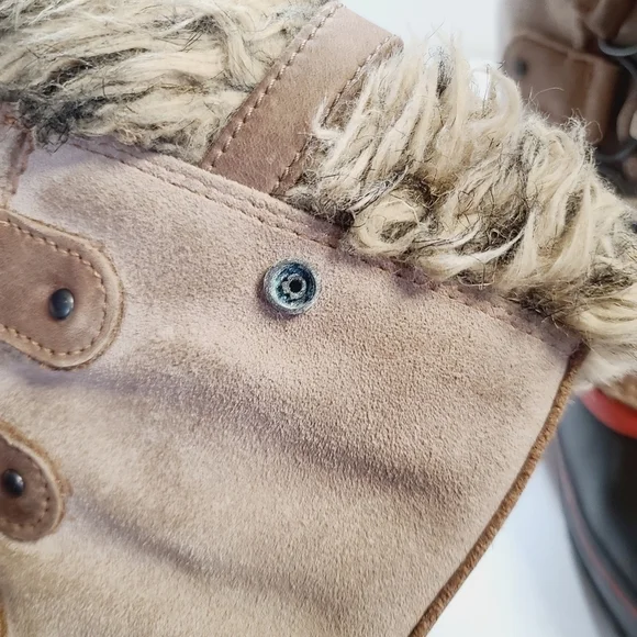 Sorel Joan of Arctic Waterproof Faux Fur Brown Lace Up Tall Boots size 8 - Picture 9 of 16